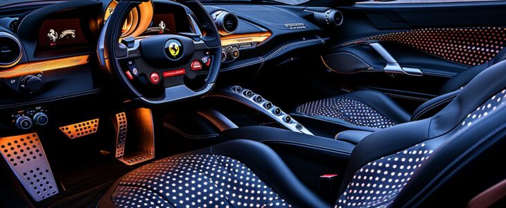 Égayer l’intérieur de votre Ferrari avec élégance : adoptez les motifs à pois